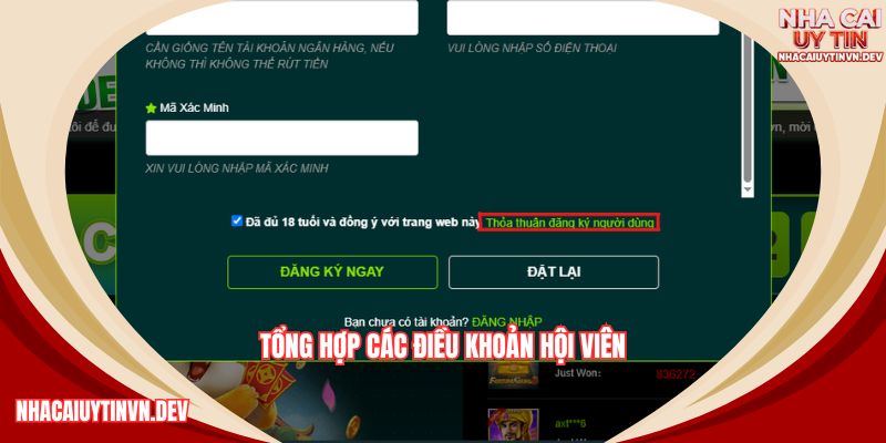 Khi trở thành hội viên thì bạn phải chấp hành quy định sân chơi