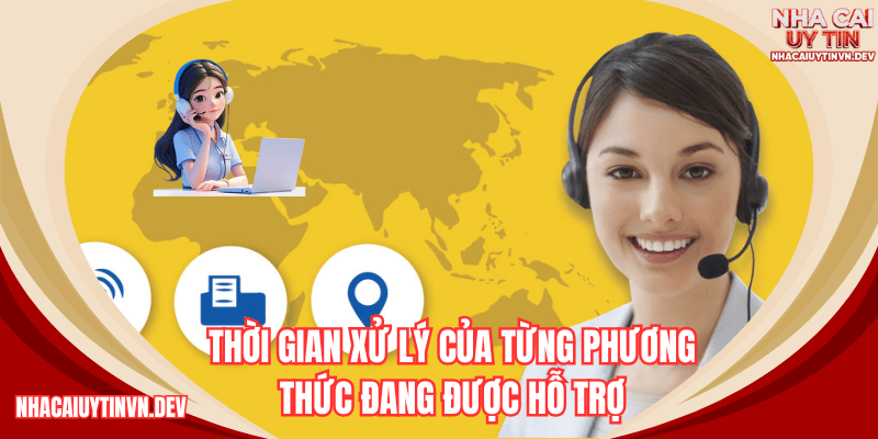 Thời gian xử lý của từng phương thức đang được hỗ trợ